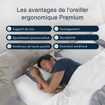 ComfortFlex™ Ergonomic Memory Foam Sleep Pillow for Neck & Spine Support