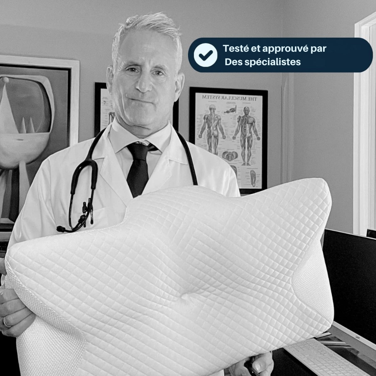 ComfortFlex™ Ergonomic Memory Foam Sleep Pillow for Neck & Spine Support