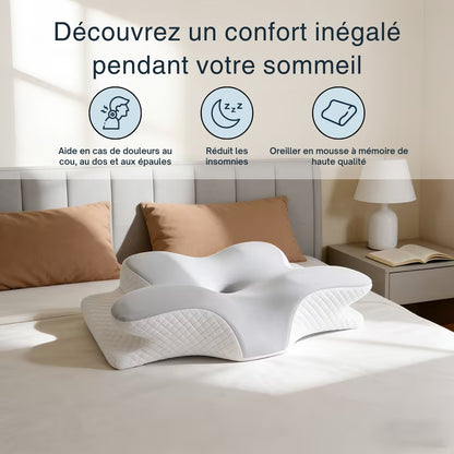 ComfortFlex™ Ergonomic Memory Foam Sleep Pillow for Neck & Spine Support