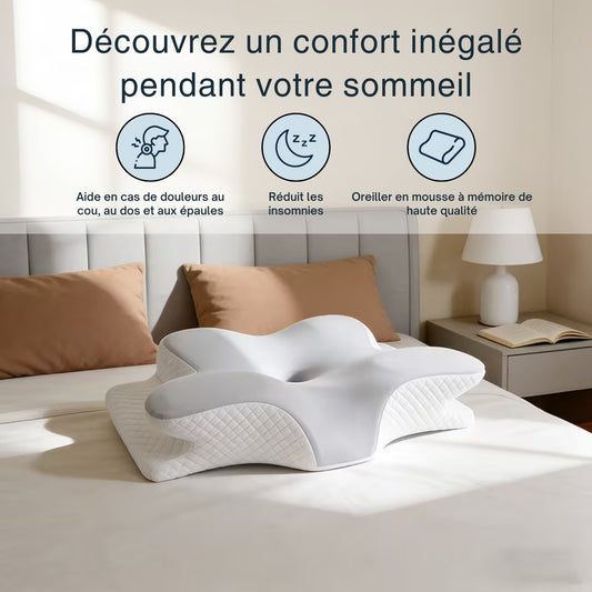 ComfortFlex™ Ergonomic Memory Foam Sleep Pillow for Neck & Spine Support